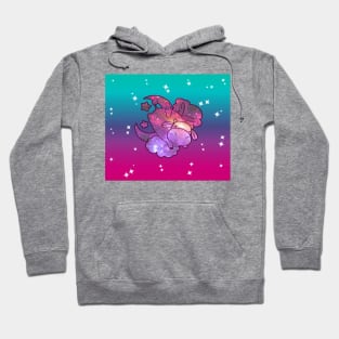 Sparkly Ombre Space Angel Cow Hoodie